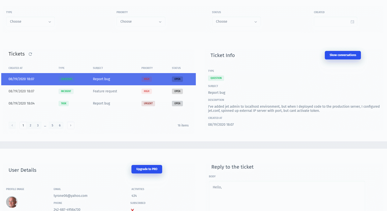 Manage All Your Customers/Clients From A Single Dashboard