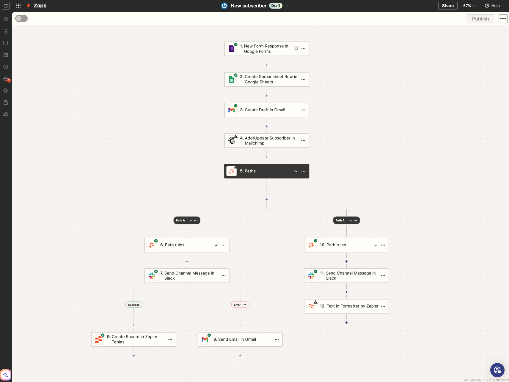 Zapier app directory showing available integrations