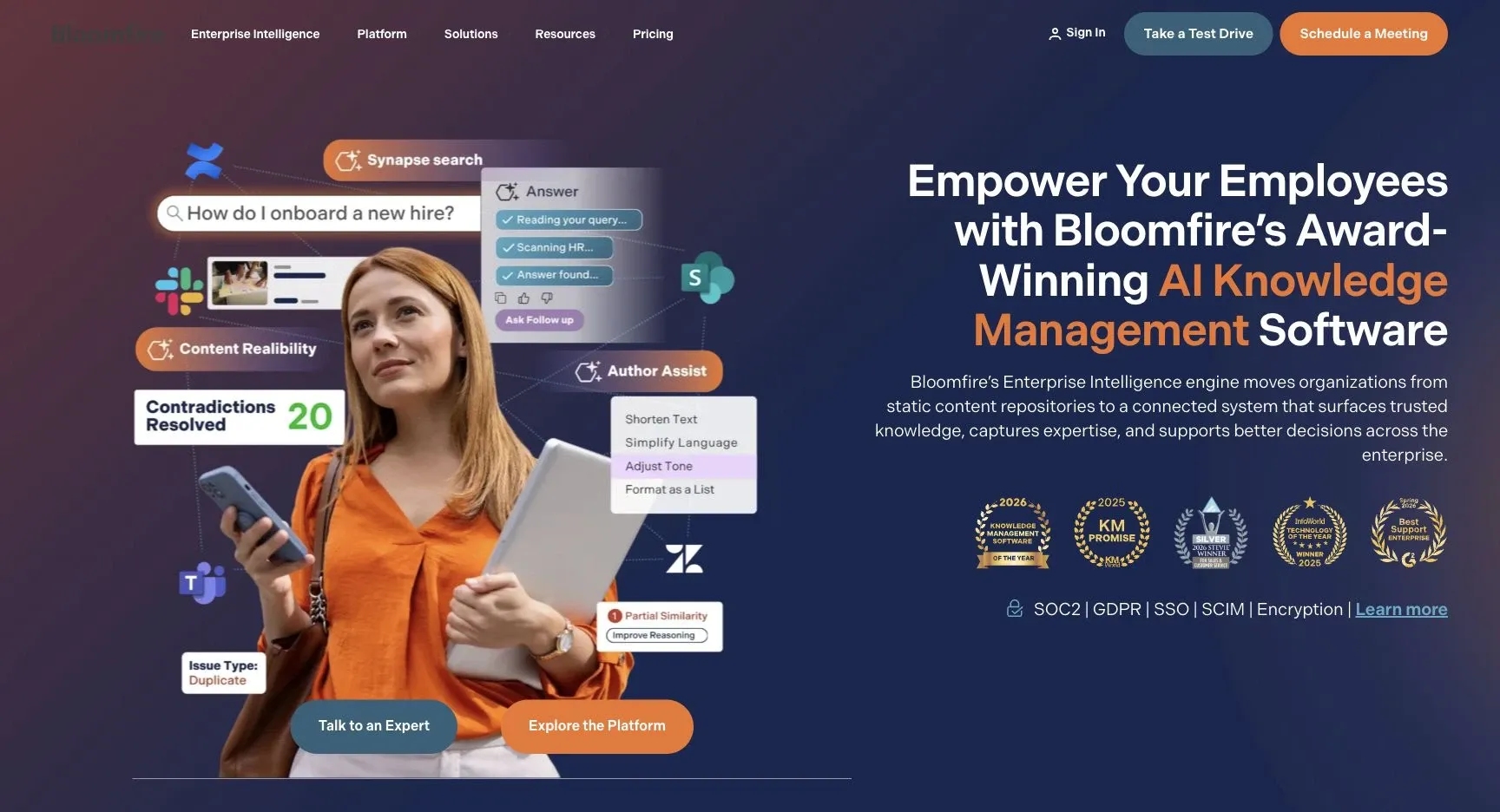 Bloomfire — Official product website overview.
