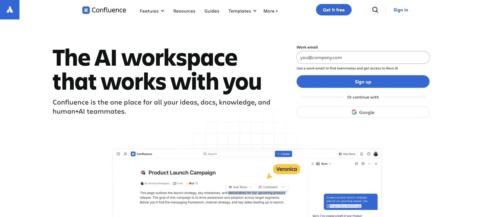 Confluence — Official product website overview.