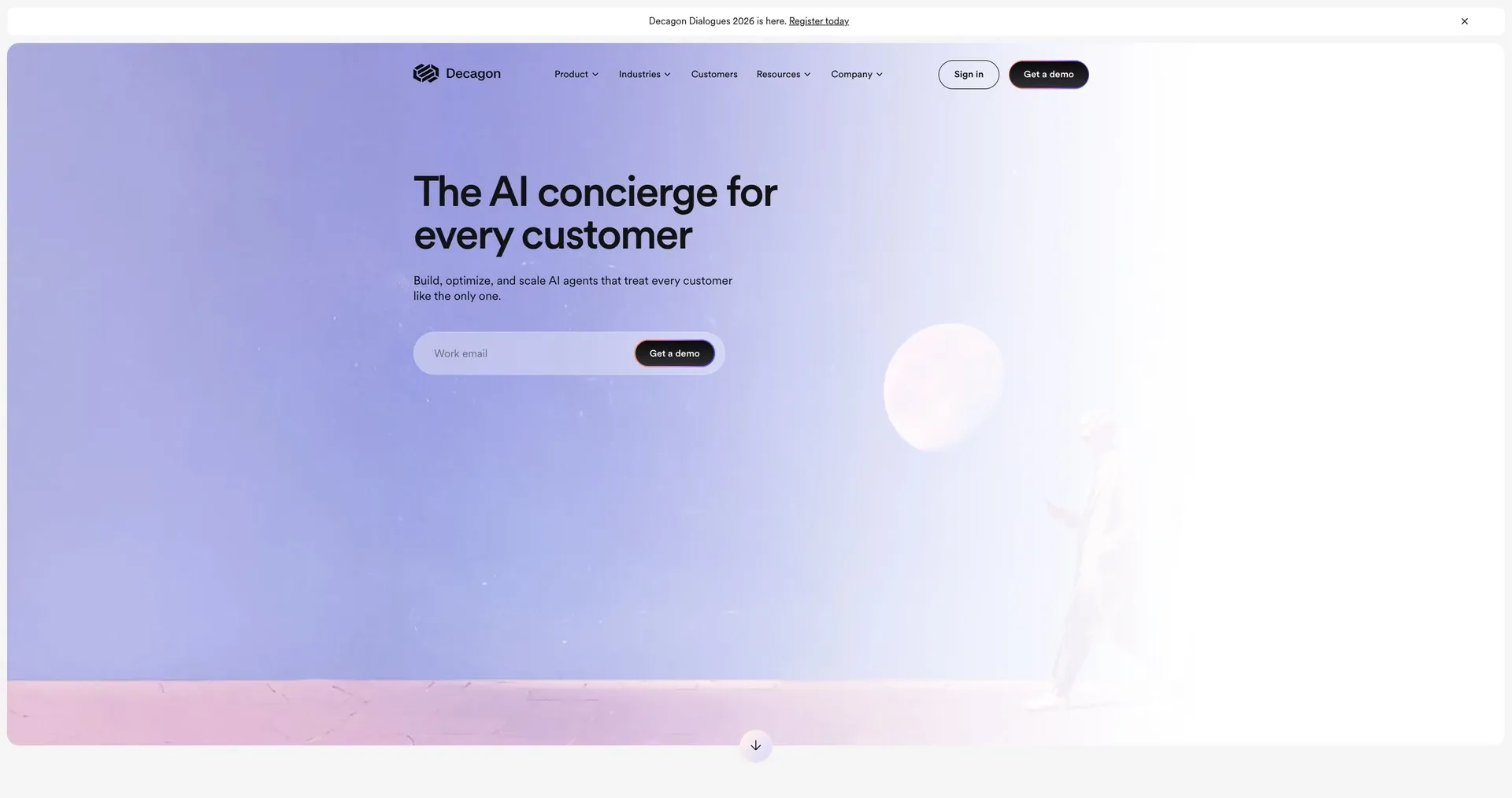 Decagon — Screenshot of the official product website.