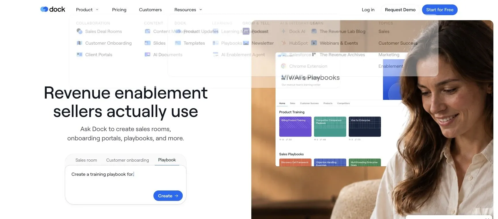 Dock — Official product website overview.