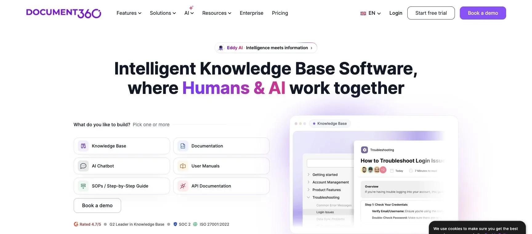 Document360 — Official product website overview.