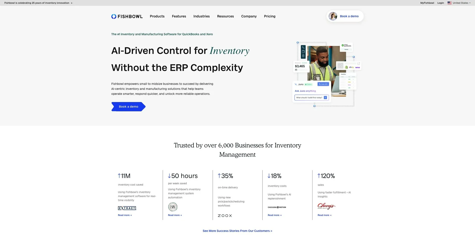 Fishbowl — Screenshot of the official product website.