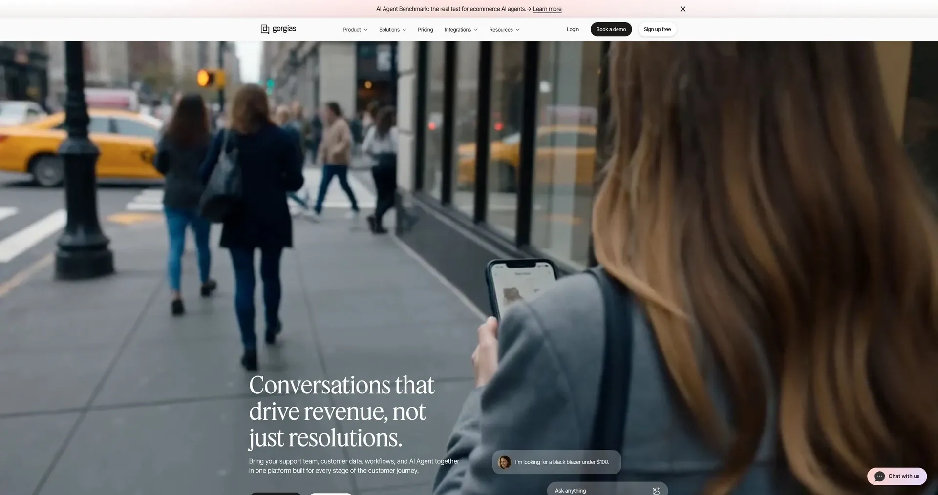Gorgias AI Agent — Screenshot of the official product website.