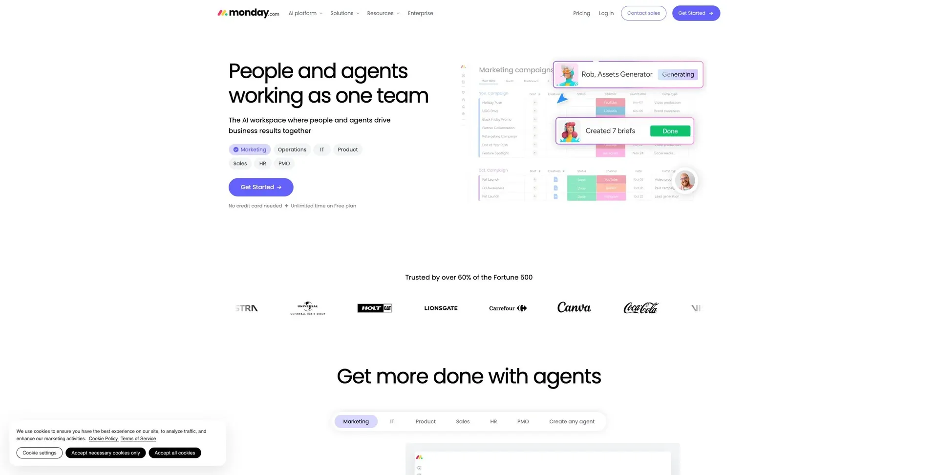 monday.com — Screenshot of the official product website.