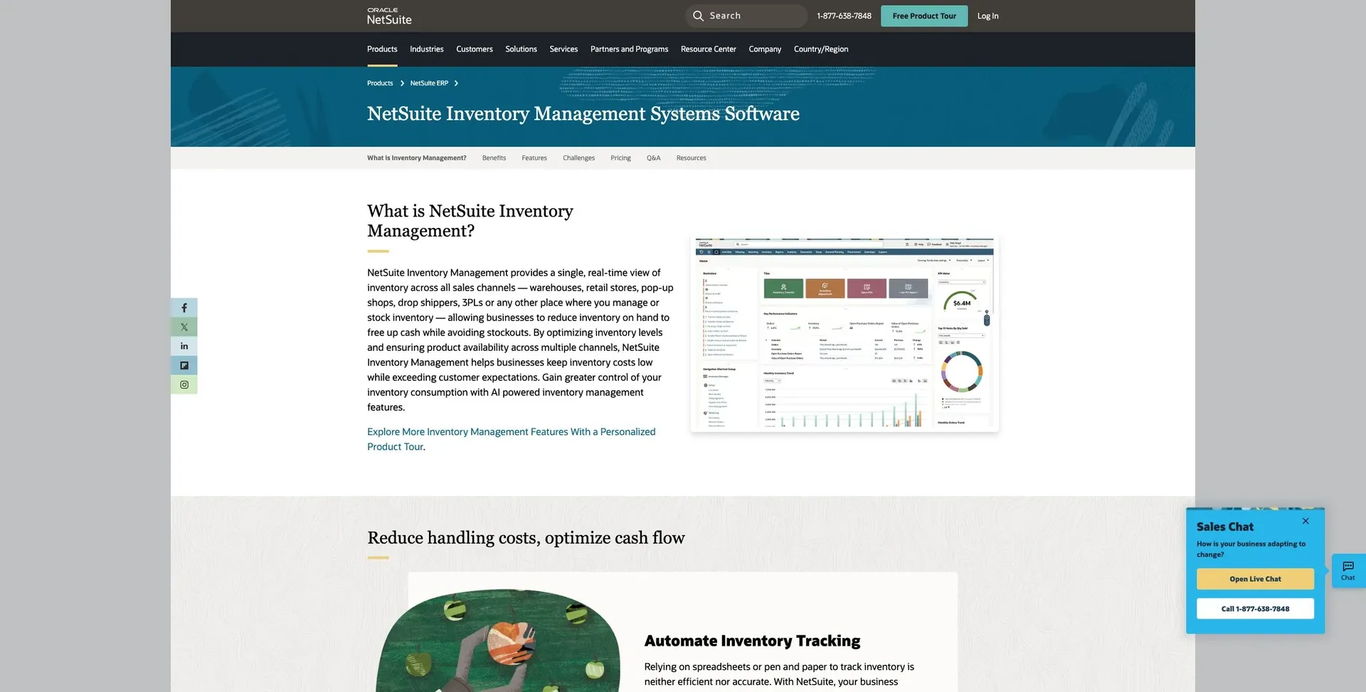 NetSuite Inventory Management — Screenshot of the official product website.