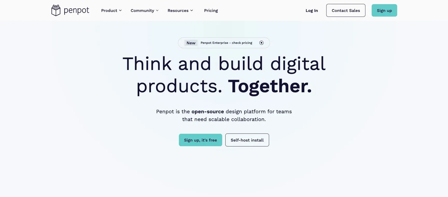 Penpot — Official product website overview.