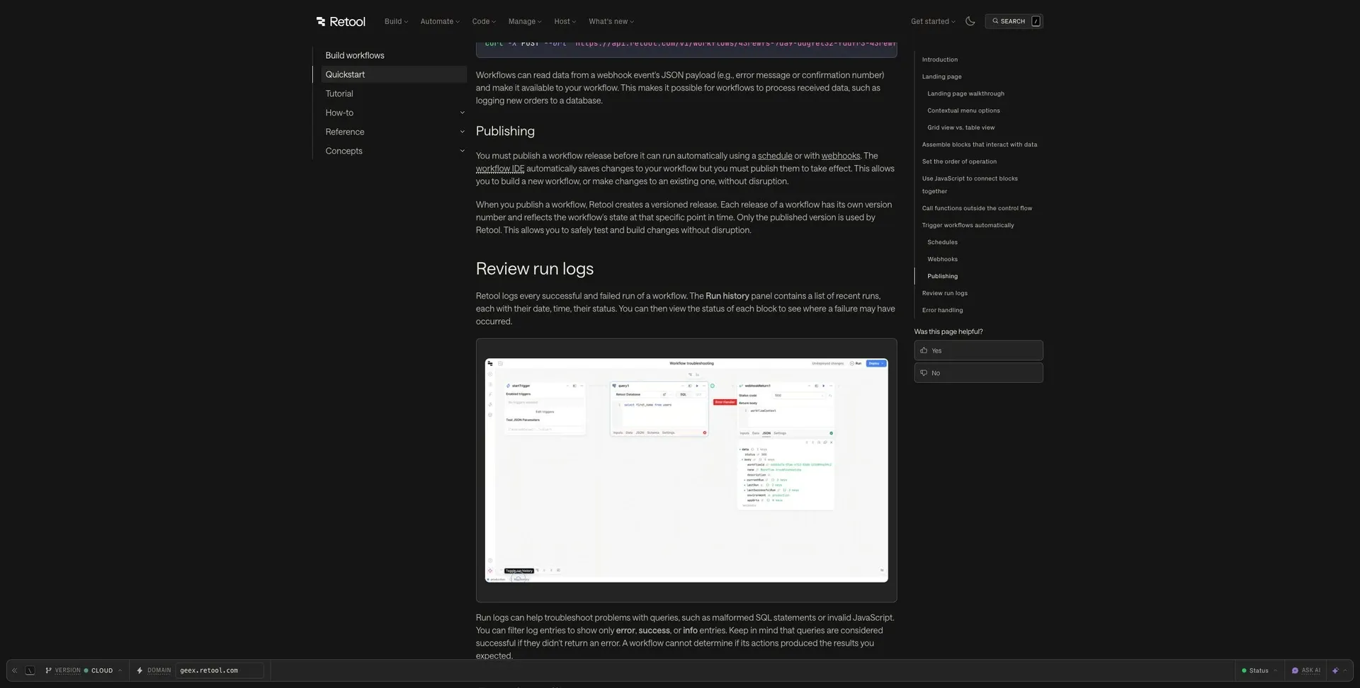 Retool Workflows — Screenshot of the official product website.