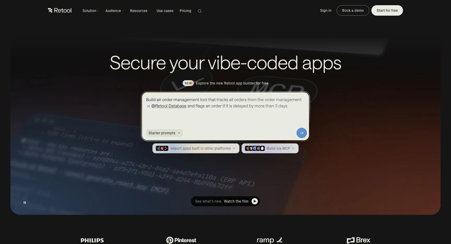 Retool — Official product website overview.