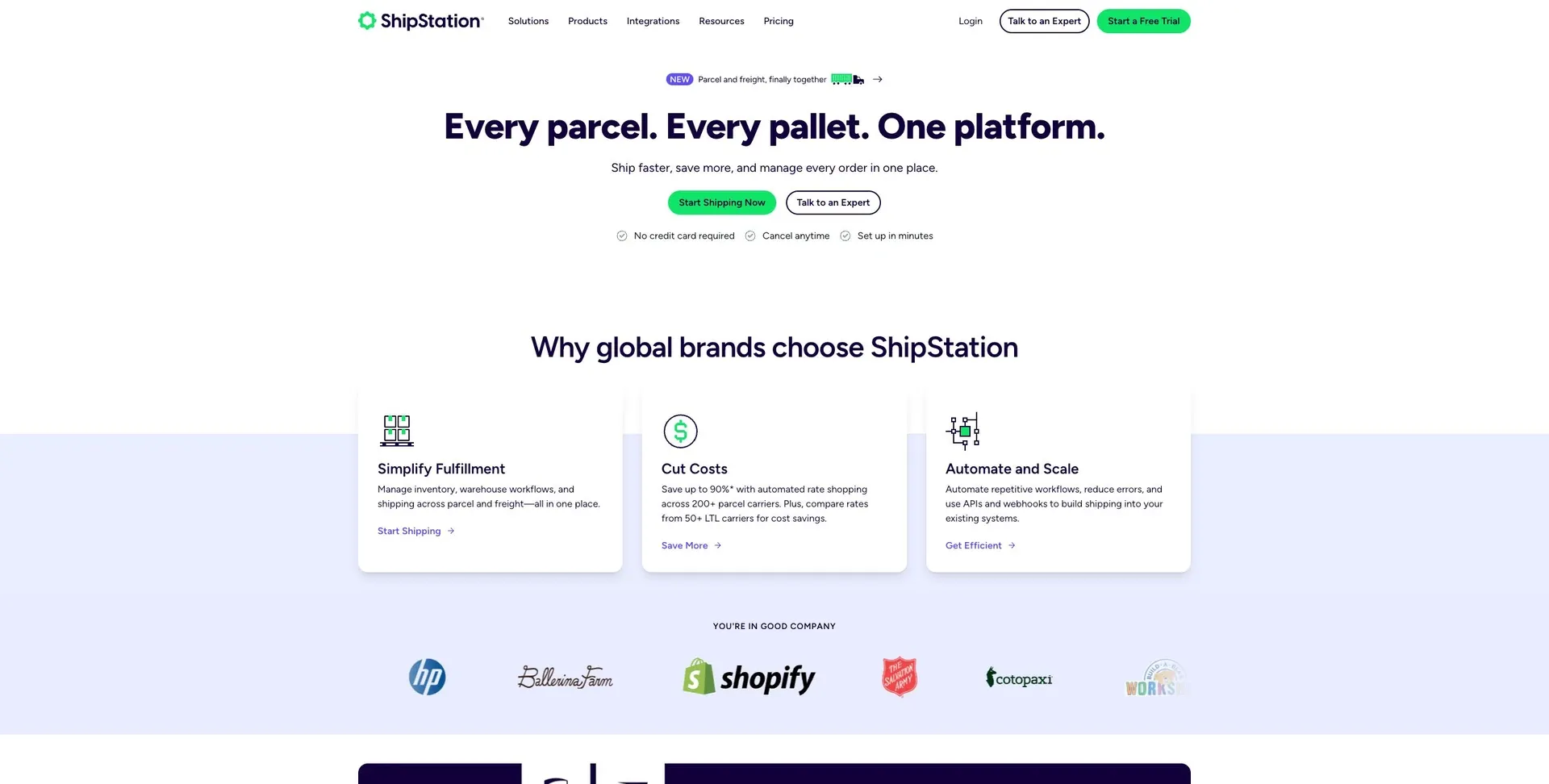 ShipStation — Screenshot of the official product website.