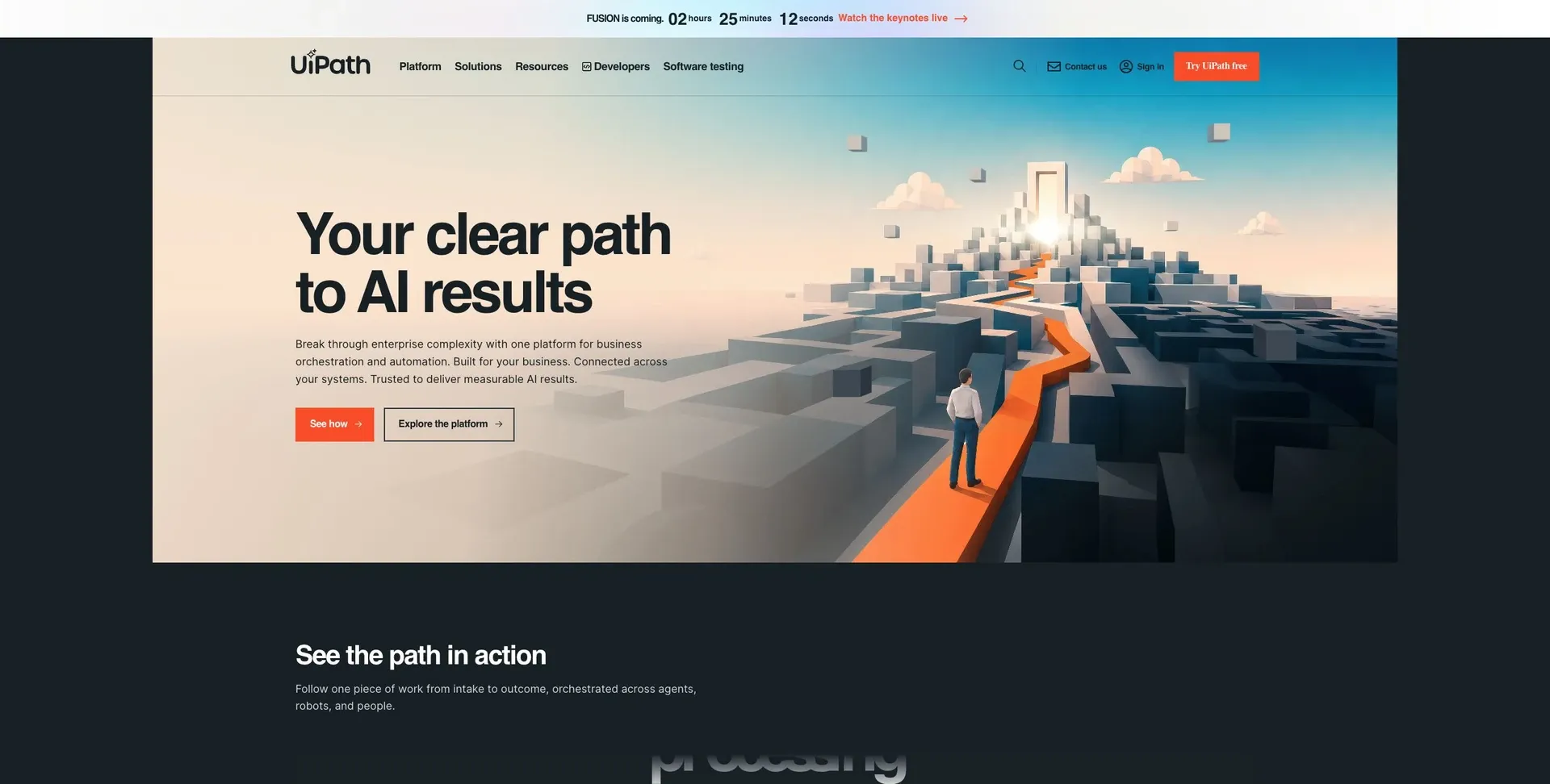 UiPath — Screenshot of the official product website.