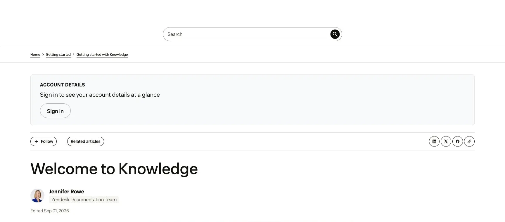 Zendesk Guide — Official Zendesk Knowledge (formerly Guide) overview.